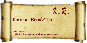 Kauser Renáta névjegykártya