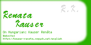 renata kauser business card